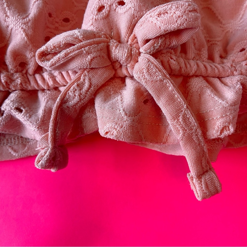 Pink Eyelet Ruffle Top - Picture 3 of 4
